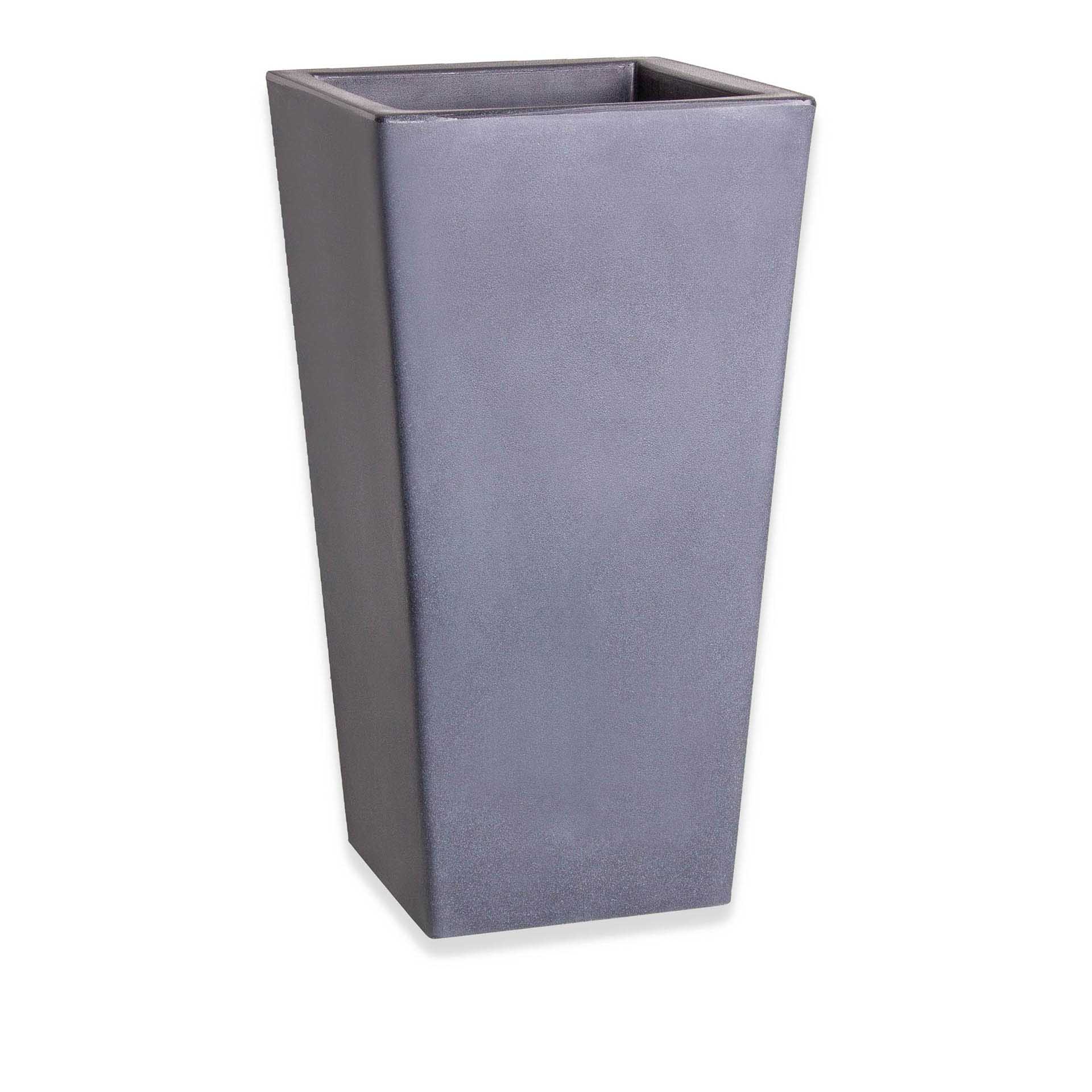 Vaso Plástico Quadrado Alto Preto N.80 41X41X80cm