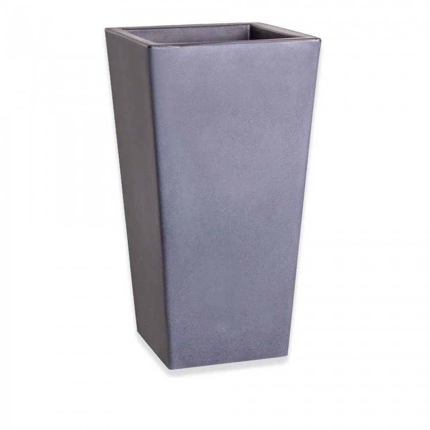 Vaso Plstico Quadrado Alto Preto N.80 41X41X80cm