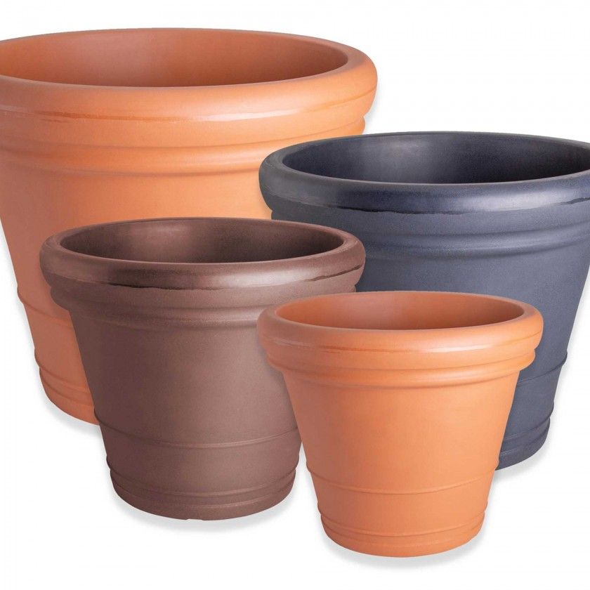 Vaso Plstico Duplo Bordo Redondo Preto N.65 65X54cm