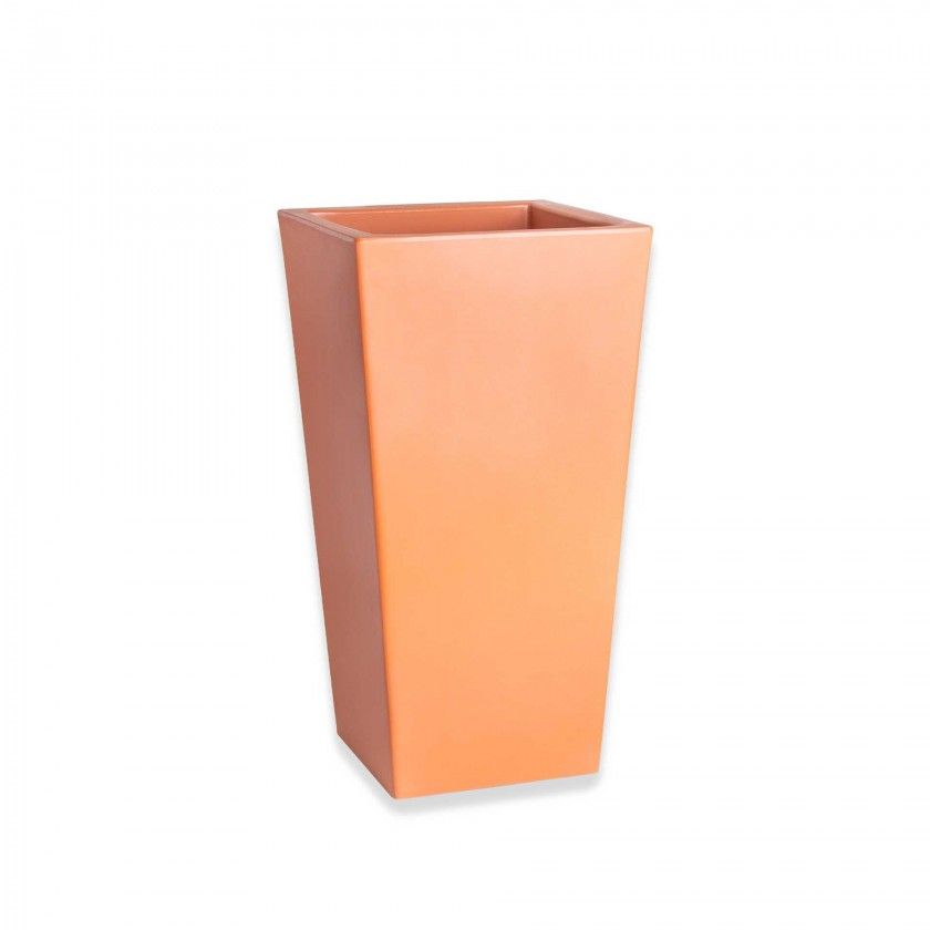 Vaso Plstico Quadrado Alto Terracota N.60 31X31X60cm