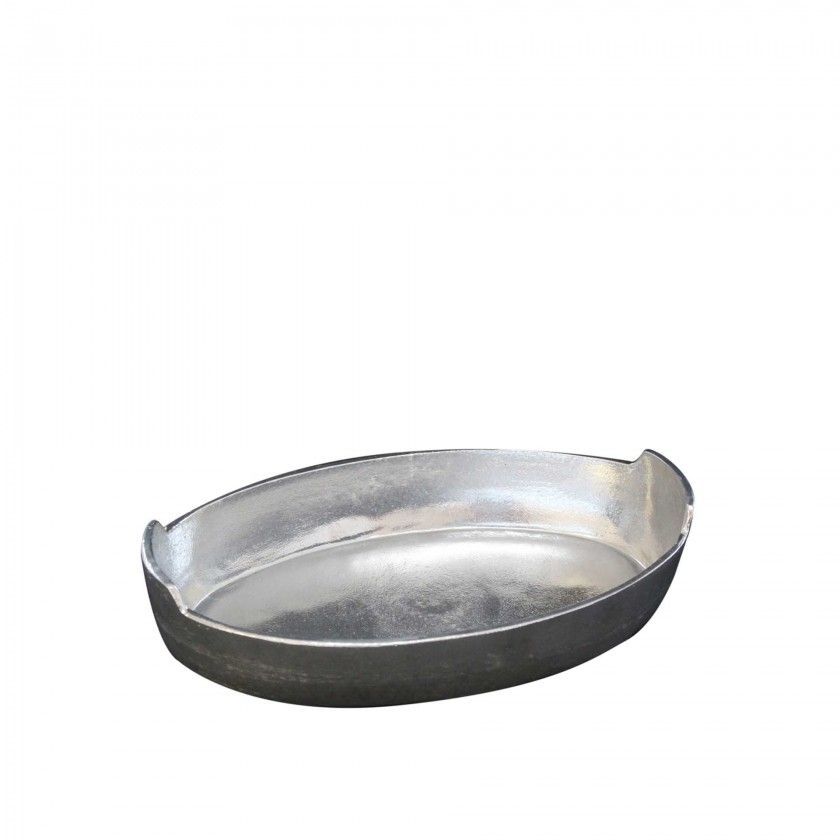 Tabuleiro Alumnio Fundido Oval 24.5X14.5X4cm