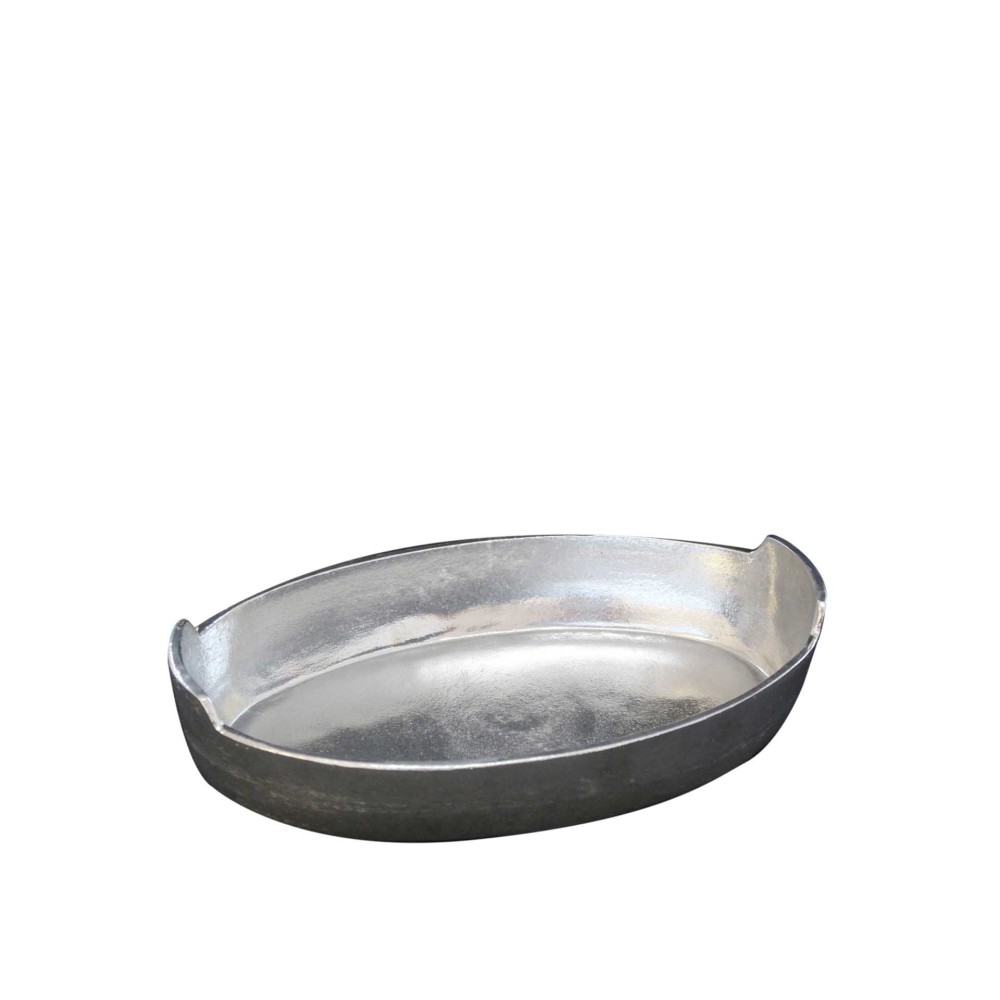 Tabuleiro Alum�nio Fundido Oval 24.5X14.5X4cm
