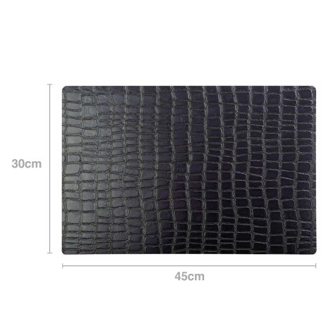 Individual Couro Sintético Croco Castanho 45X30cm - Image product