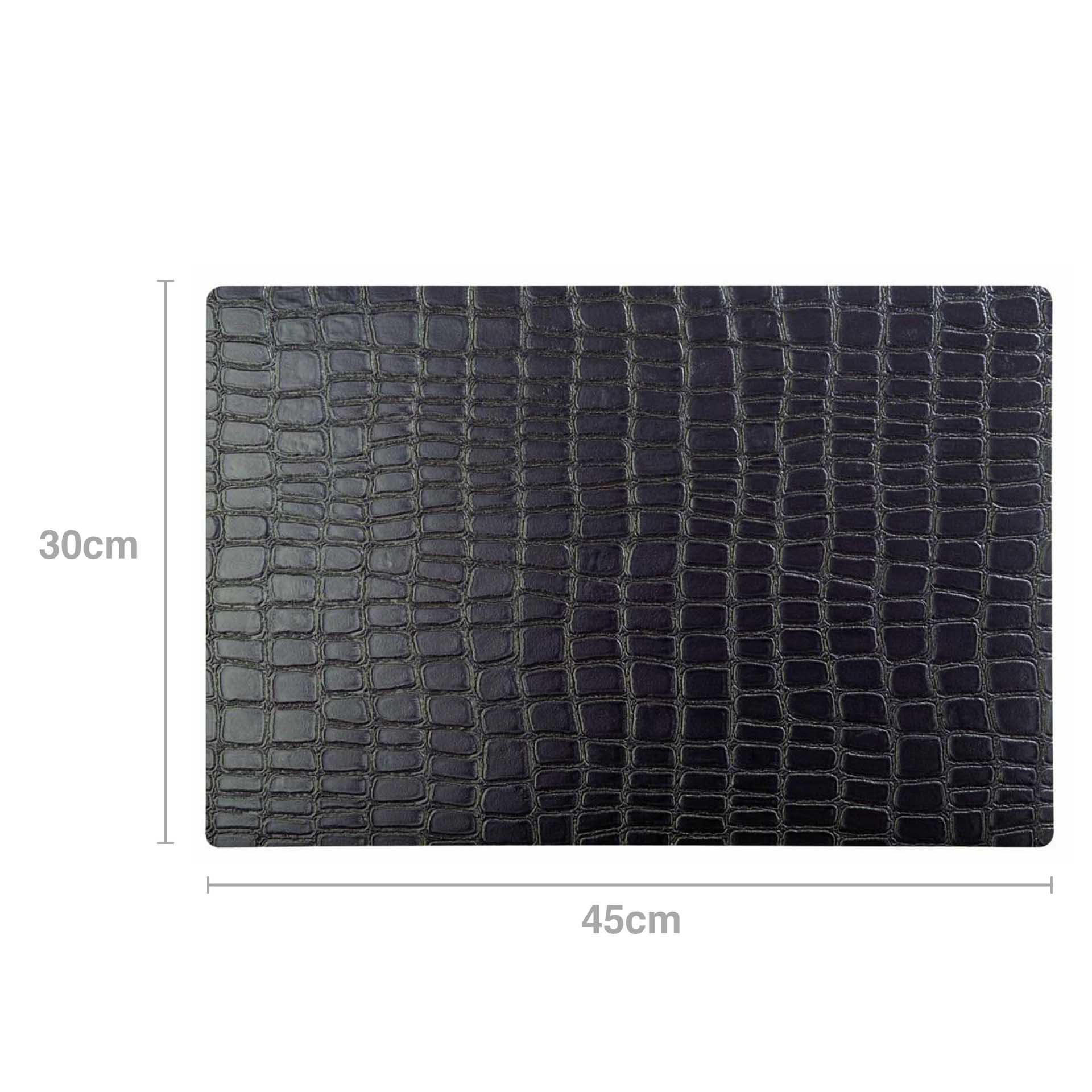 Individual Couro Sintético Croco Castanho 45X30cm