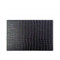 Individual Couro Sinttico Croco Castanho 45X30cm