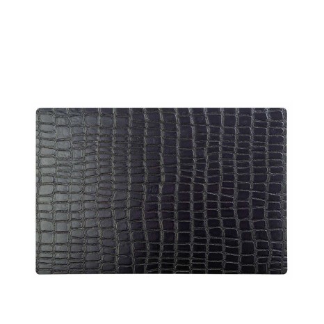 Individual Couro Sintético Croco Castanho 45X30cm - Image product