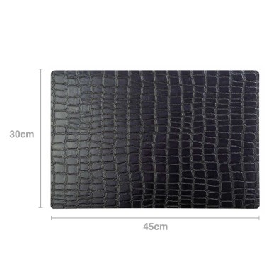 Individual Couro Sint�tico Croco Castanho 45X30cm