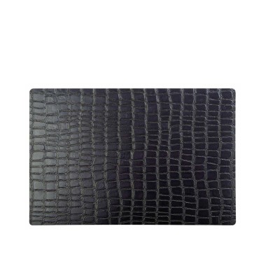 Individual Couro Sint�tico Croco Castanho 45X30cm