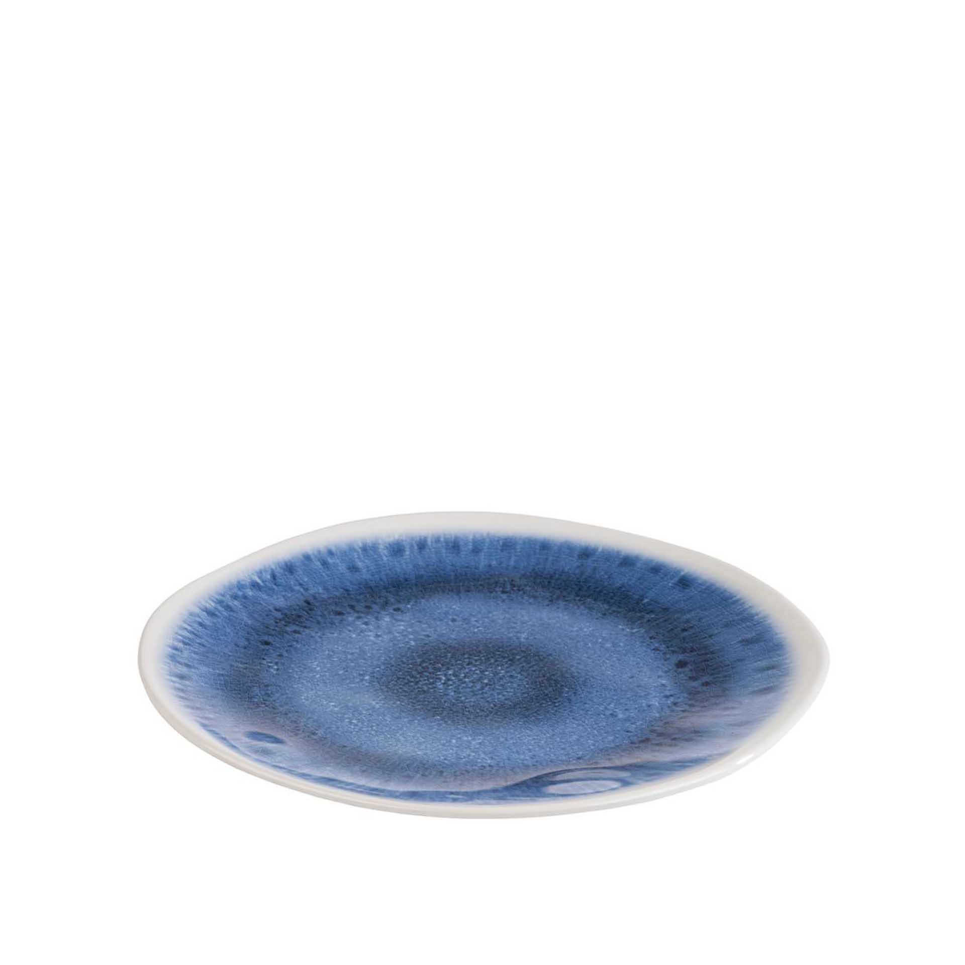 Prato Sobremesa Melamina Blue Ocean Redondo 21.5X2cm