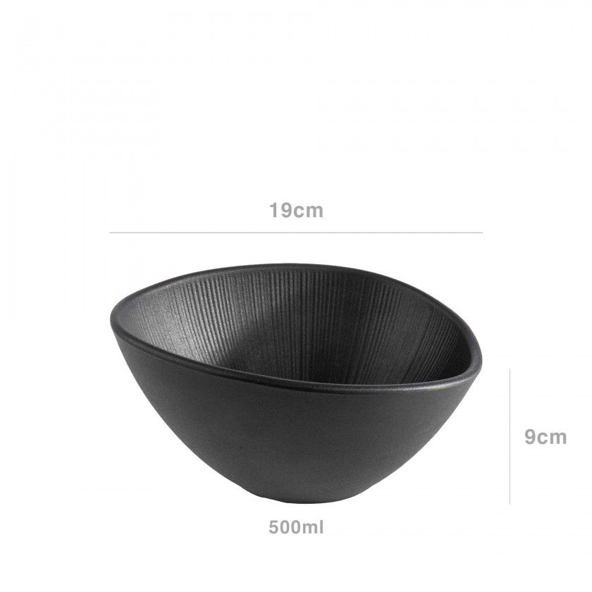 Taça Melamina Aps Nero 500ml 19X16.5X9cm Taça Melamina Aps Nero 500ml 19X16.5X9cm