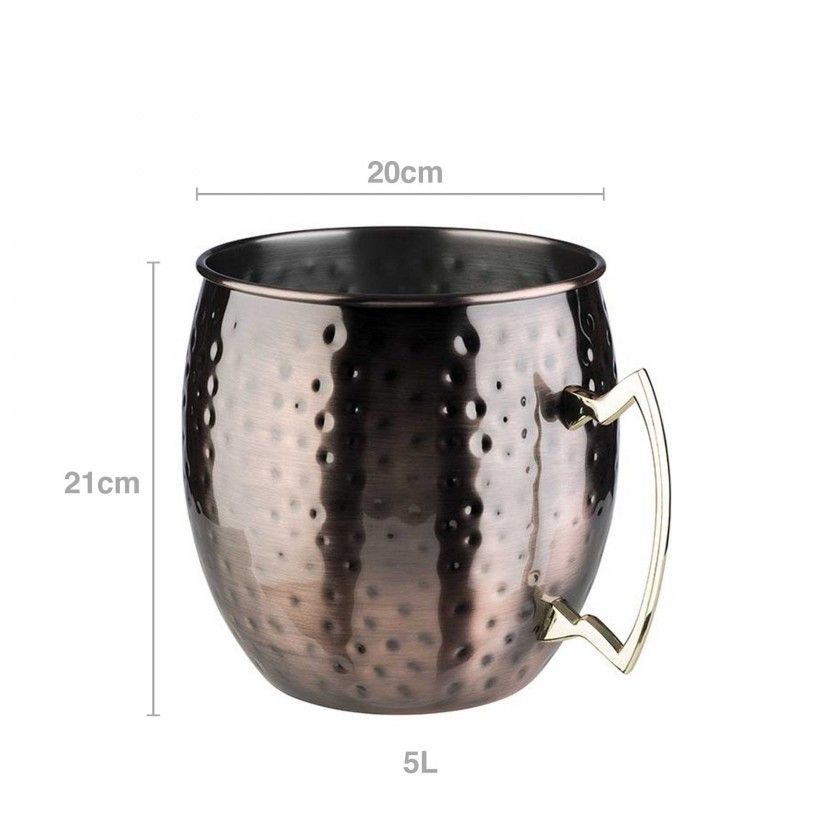 Balde Gelo Garrafas Inox Cobre 5L 20X21cm