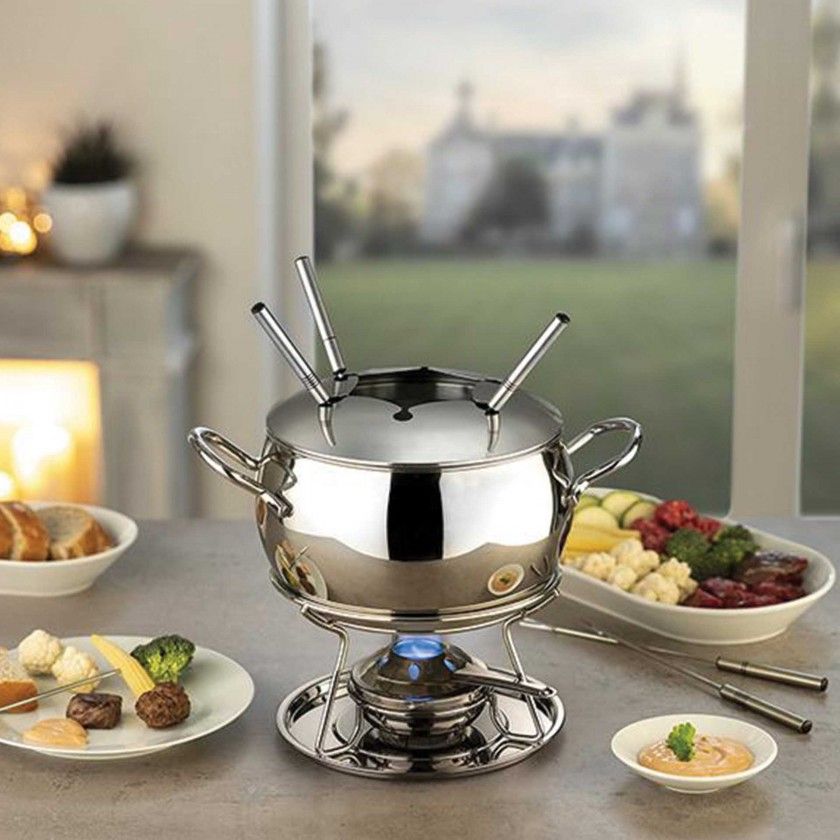 Conjunto Fondue Inox 2200ml 22X23cm Conjunto Fondue Inox 2200ml 22X23cm