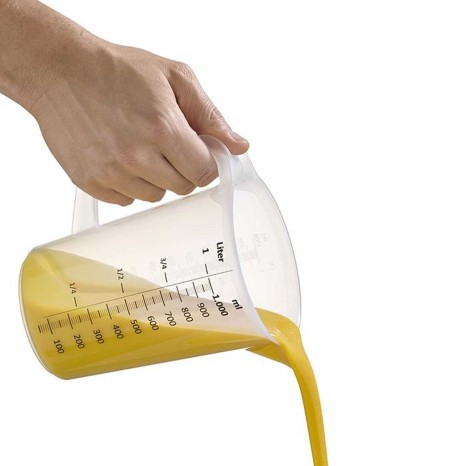 Copo Medidor com Pega Redondo 1000ml 12X17cm - Image product