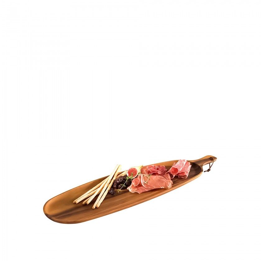 Bandeja Servir Madeira Oval 51.5X18cm