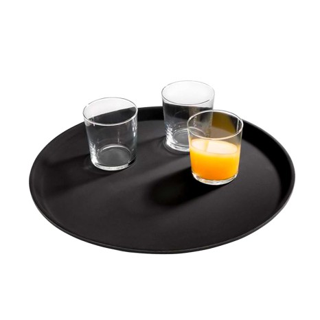 Bandeja Serviço Fibra Gastro Aps Redonda Preta 27.5X2cm - Image product