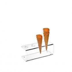 Suporte Acrlico com 4 Buracos 9cm