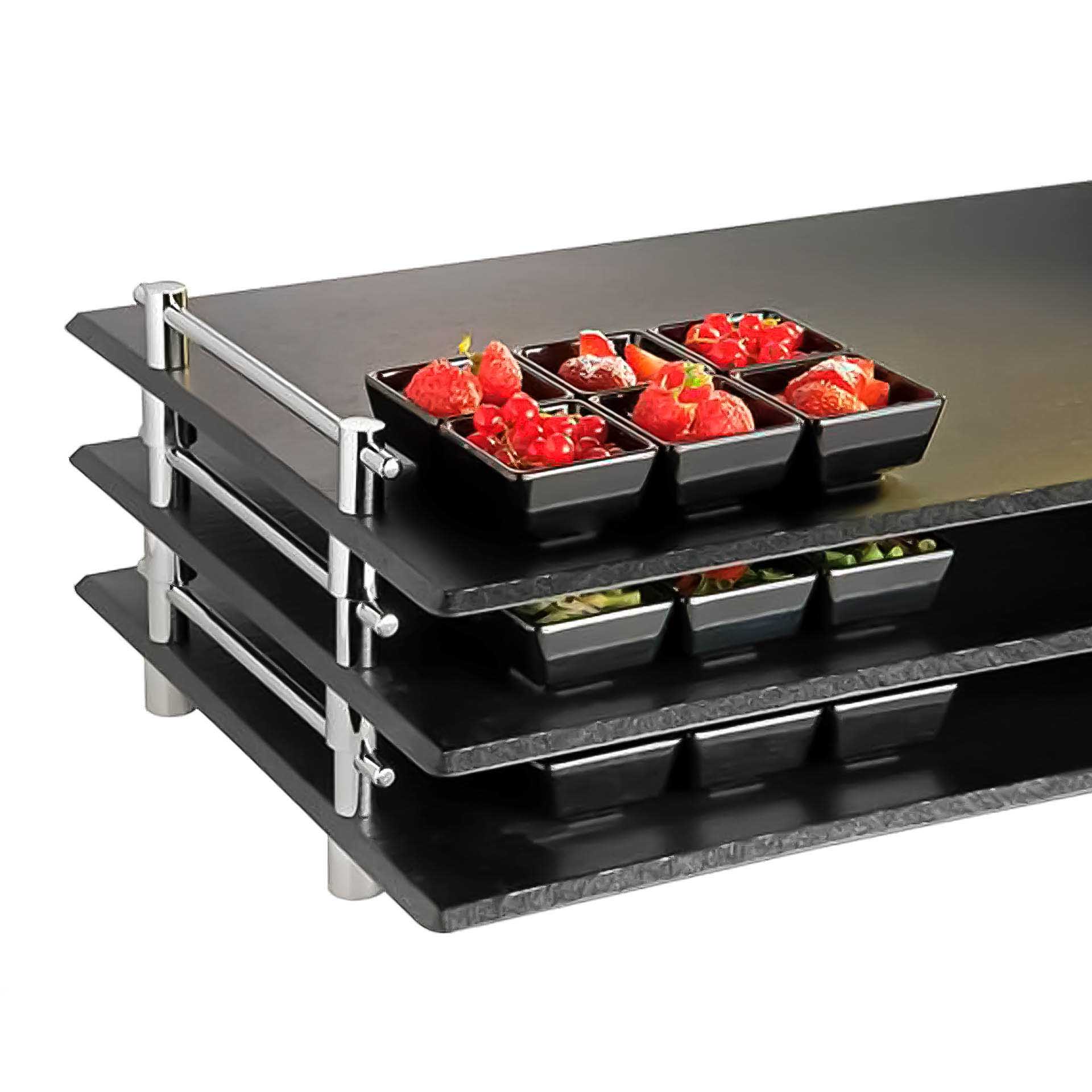 Bandeja Melamina com Pega Preta Gn 1/1X60mm