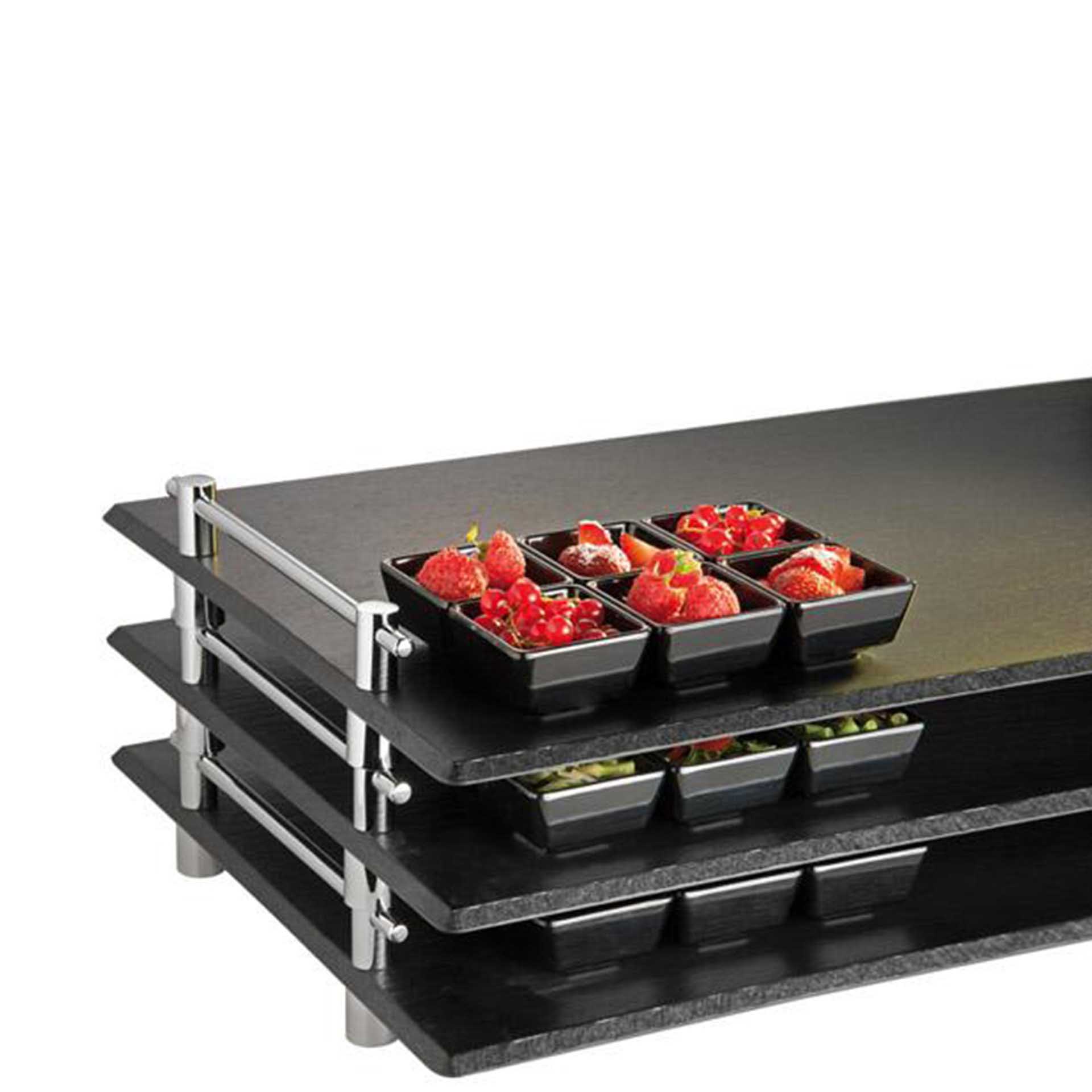 Bandeja Melamina com Pega Preta Gn 1/1X60mm