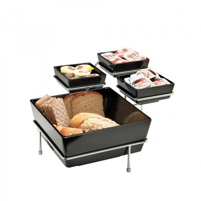 Suporte Buffet Inox 4 Divis�es 39X39X17cm