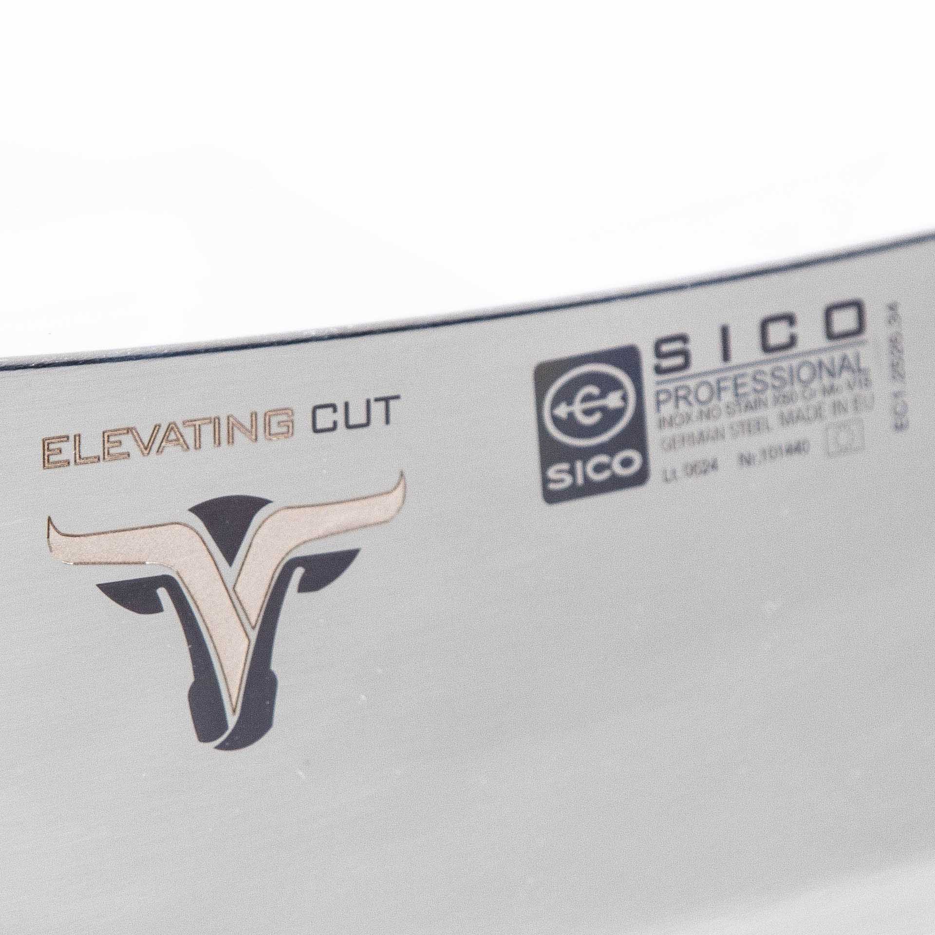 Faca Sérvia Cabo Acrílico Sico Efeito Mármore Azul 20cm