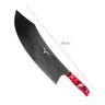 Faca Talho Cabo Acrlico Sico Efeito Mrmore Vermelho 34cm
