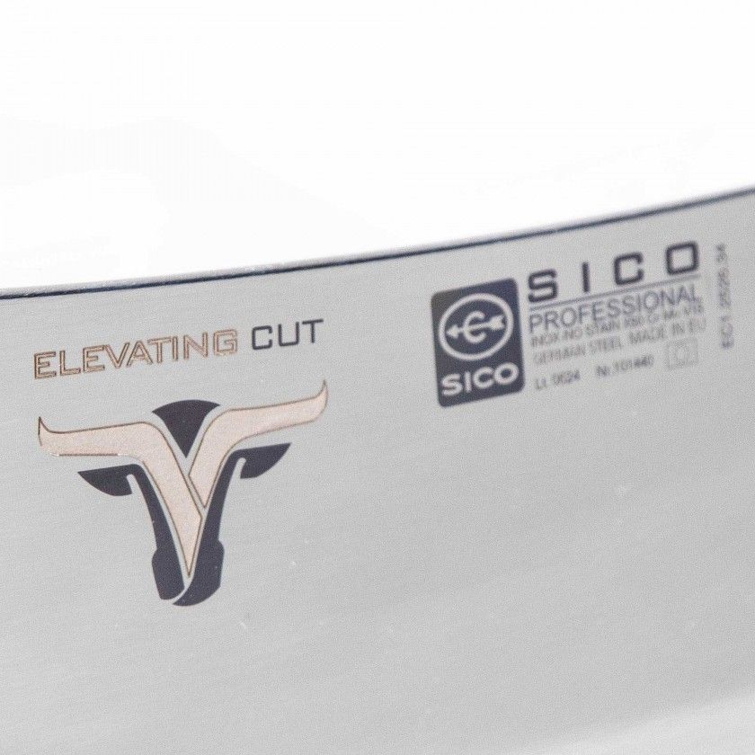 Faca Chefe Cabo Acrílico Sico Efeito Mármore Preto 20cm Faca Chefe Cabo Acrílico Sico Efeito Mármore Preto 20cm