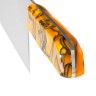 Faca Chefe Cabo Acrílico Sico Efeito Mármore Laranja 20cm Faca Chefe Cabo Acrílico Sico Efeito Mármore Laranja 20cm