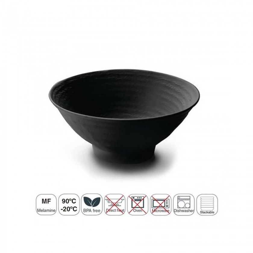 Tigela Melamina Lacor White & Black Cónica Preto 21X8cm Tigela Melamina Lacor White & Black Cónica Preto 21X8cm