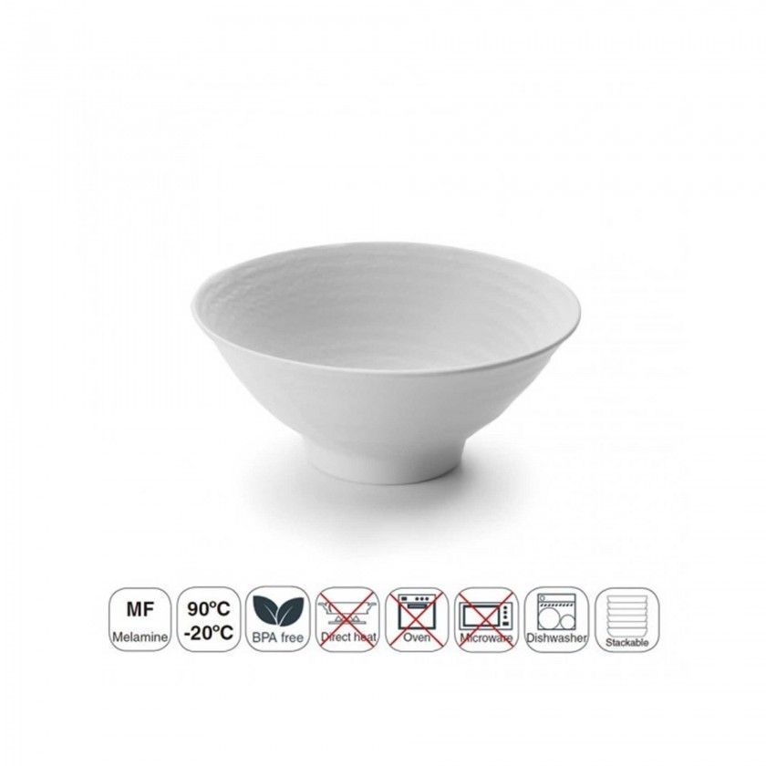 Tigela Melamina Lacor White & Black Cónica Branco 17X7cm Tigela Melamina Lacor White & Black Cónica Branco 17X7cm