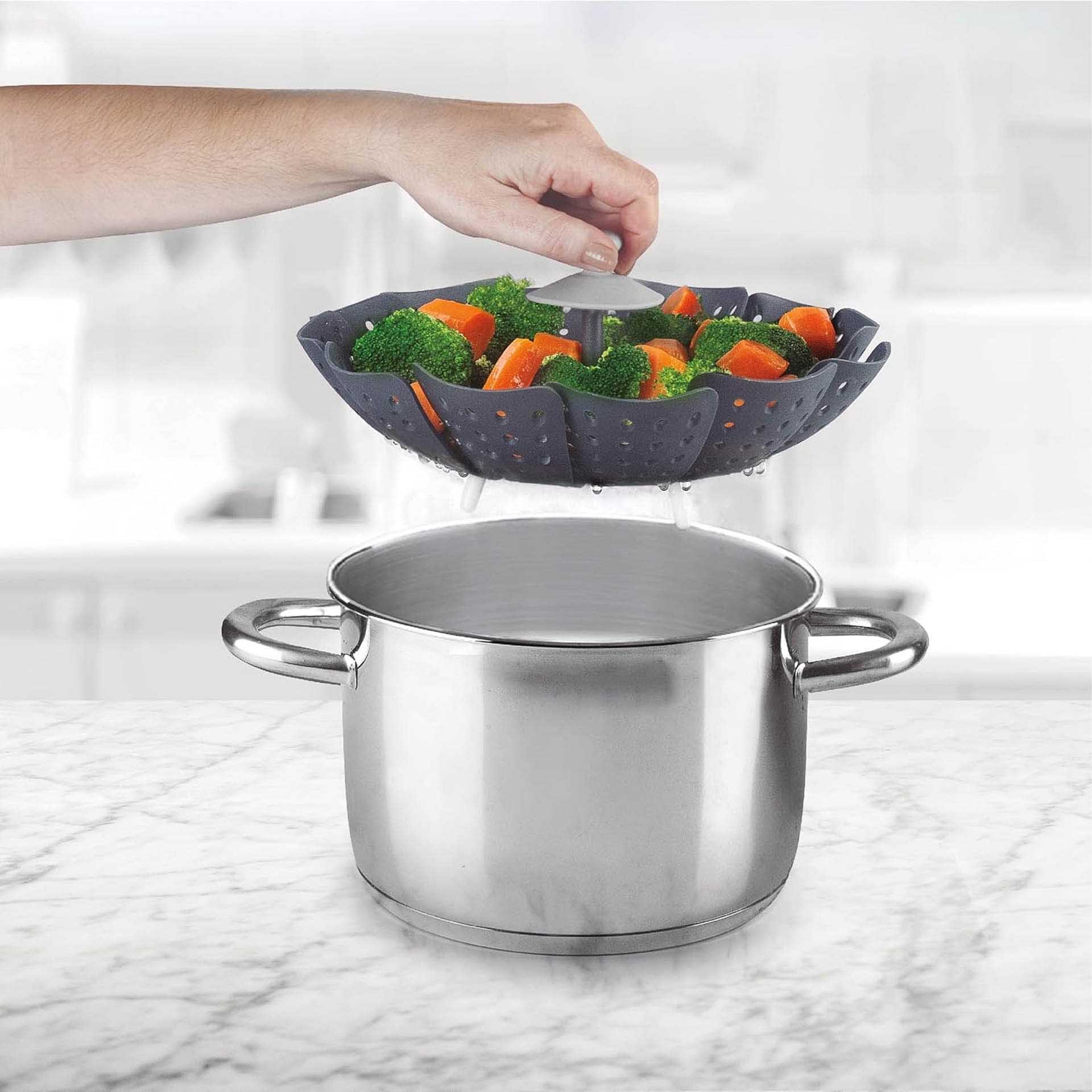 Grelha Cozinhar Vapor Extensível Lacor Redonda 13.5/20cm