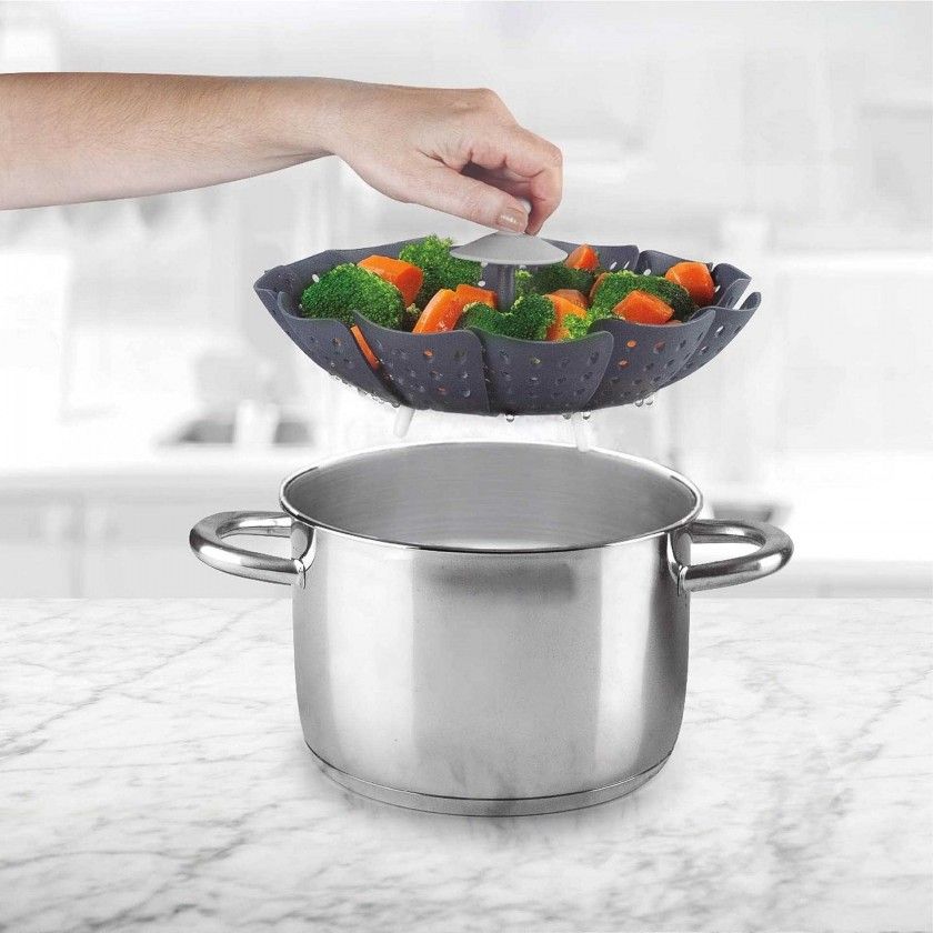 Grelha Cozinhar Vapor Extensível Lacor Redonda 13.5/20cm Grelha Cozinhar Vapor Extensível Lacor Redonda 13.5/20cm