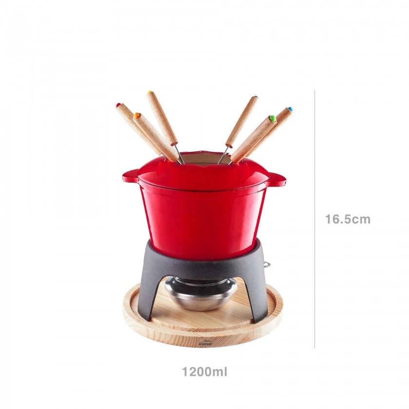 Fondue Rosso Lacor 1200ml 16.5cm Fondue Rosso Lacor 1200ml 16.5cm
