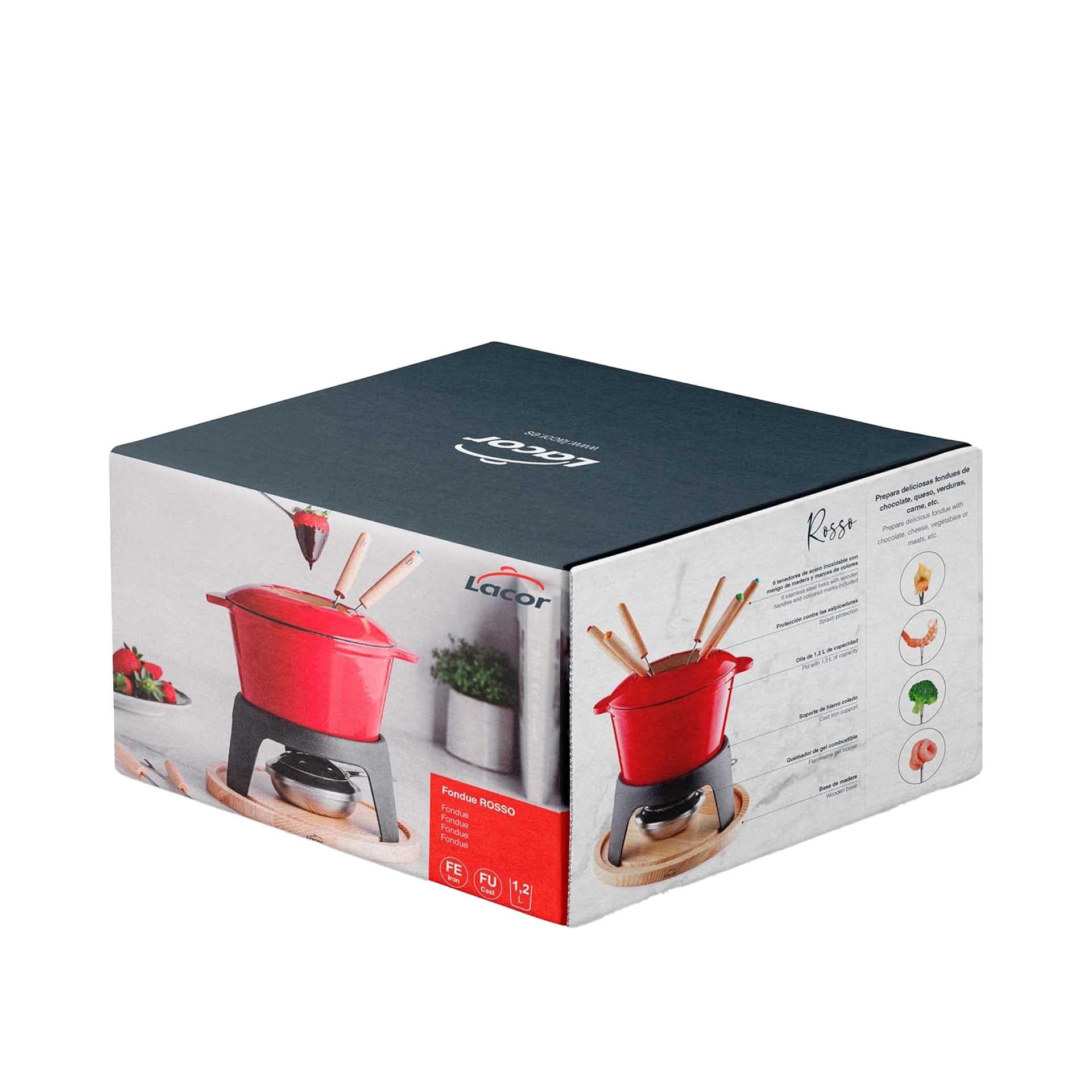 Fondue Rosso Lacor 1200ml 16.5cm
