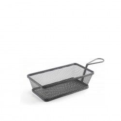 Cesto Servir Retangular Preto 21X11X6cm