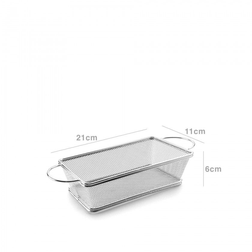 Cesto Servir com Asas Retangular 21X11X6cm Cesto Servir com Asas Retangular 21X11X6cm