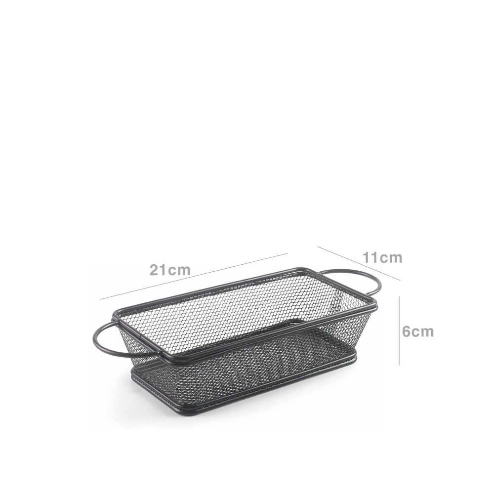 Cesto Servir com Asas Retangular 21X11X6cm