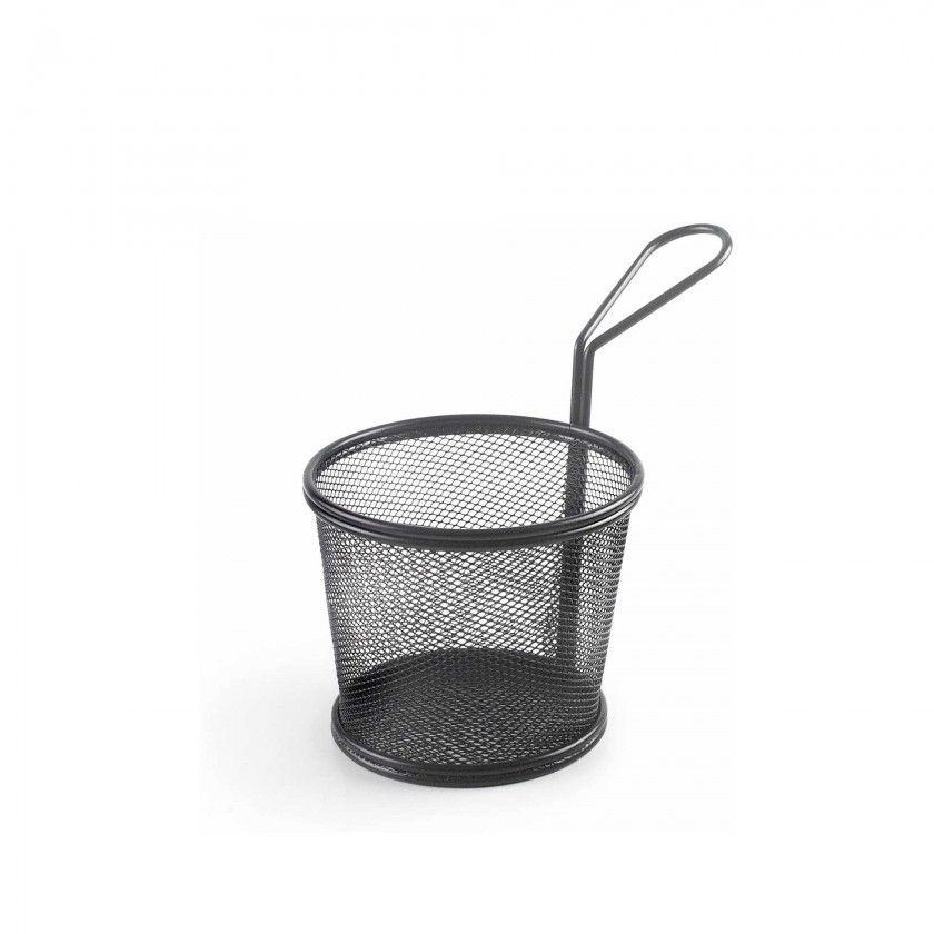 Cesto Servir Cnico Preto 12X10cm