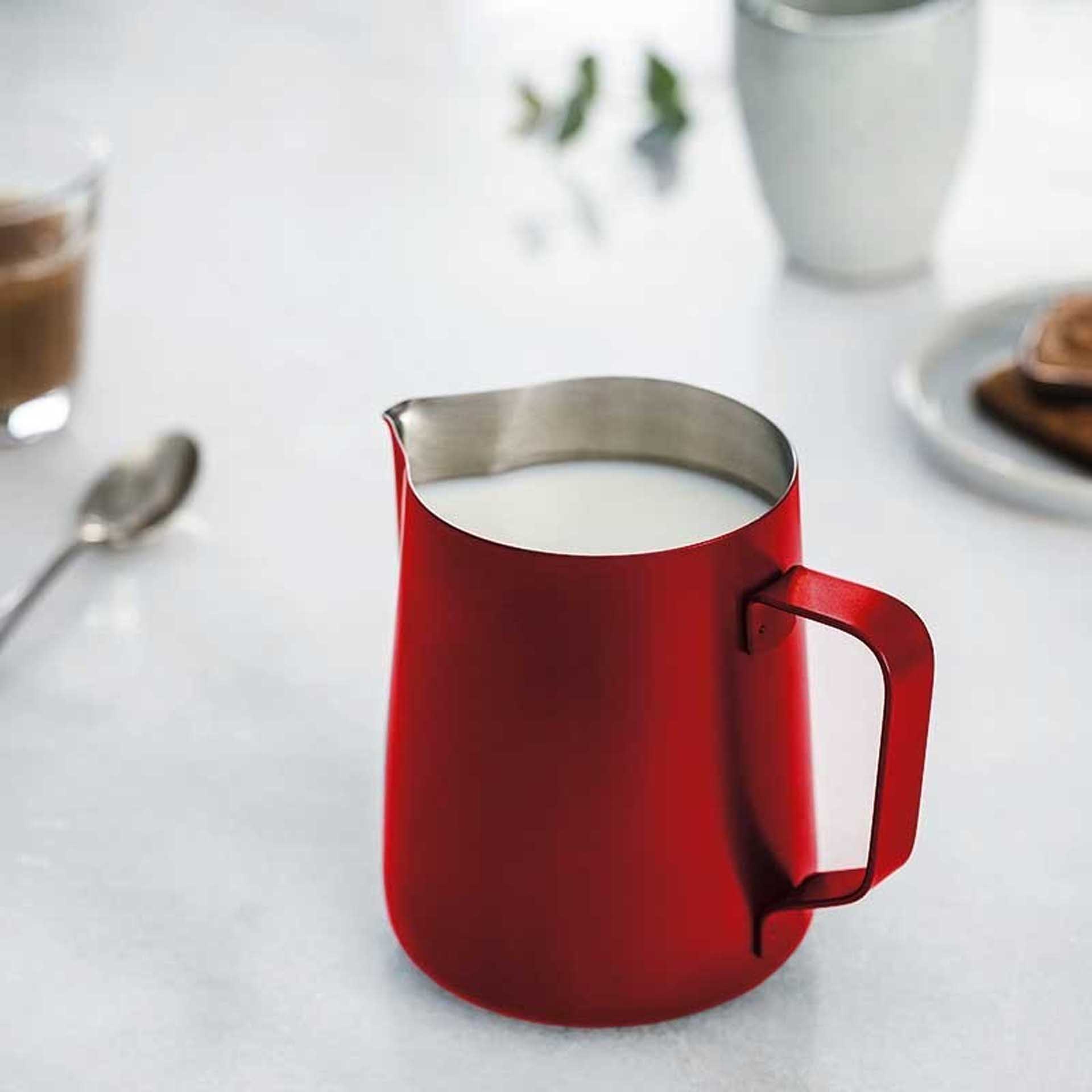 Leiteira Inox Vermelho 350ml