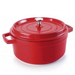 Caarola Alumnio Fundido Oval Vermelho 26X20X9cm