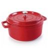 Ca�arola Alum�nio Fundido Oval Vermelho 26X20X9cm
