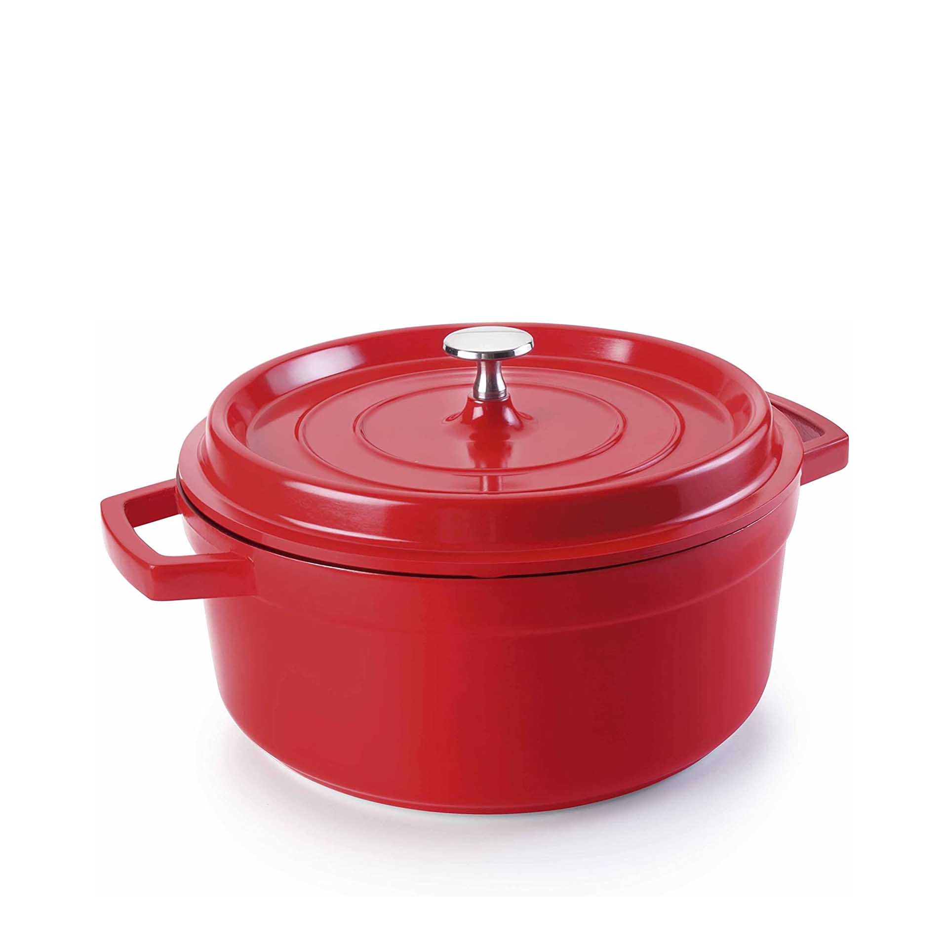 Caçarola Alumínio Fundido Redondo Vermelho