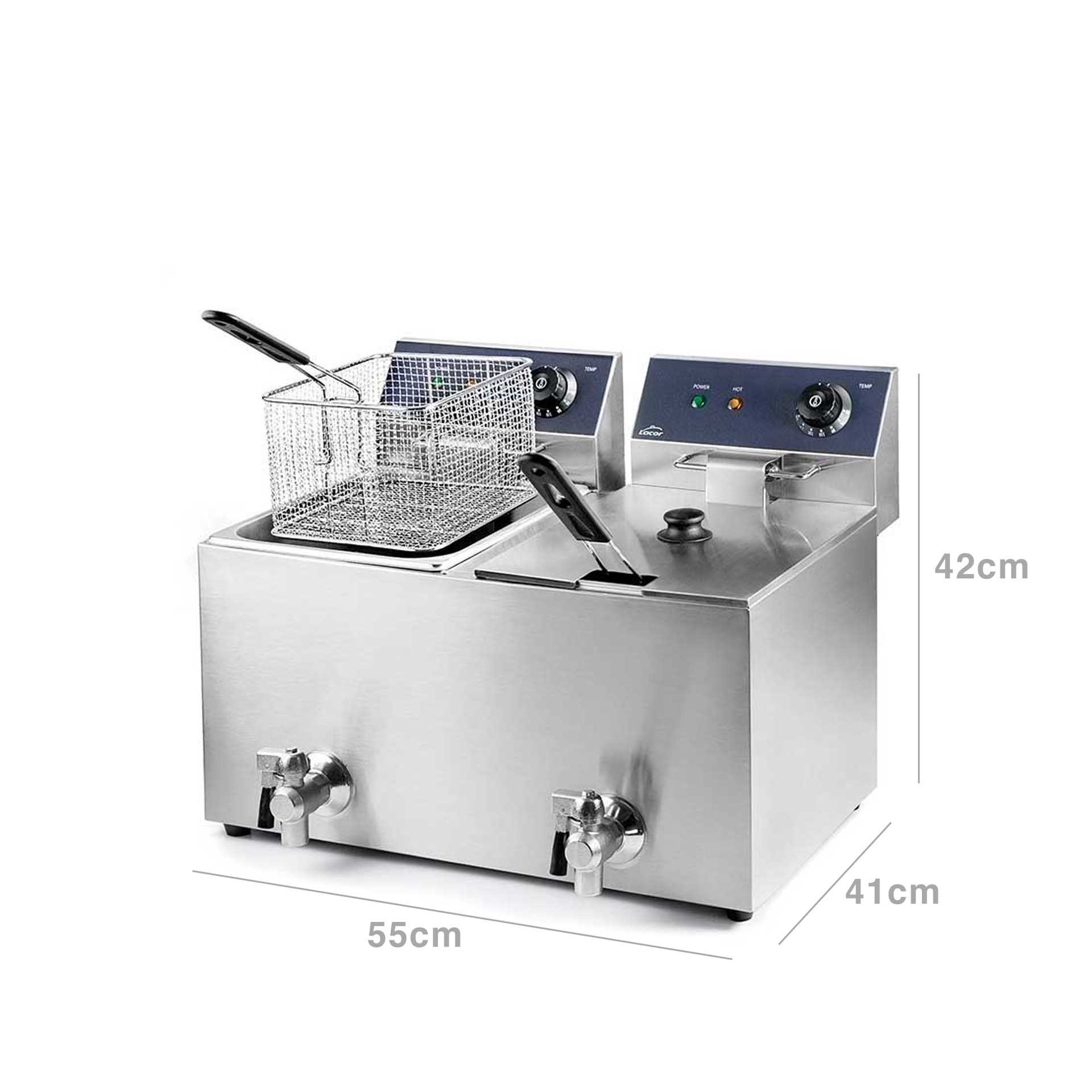 Fritadeira Elétrica Profissional Dupla 2X3250W 2X8L