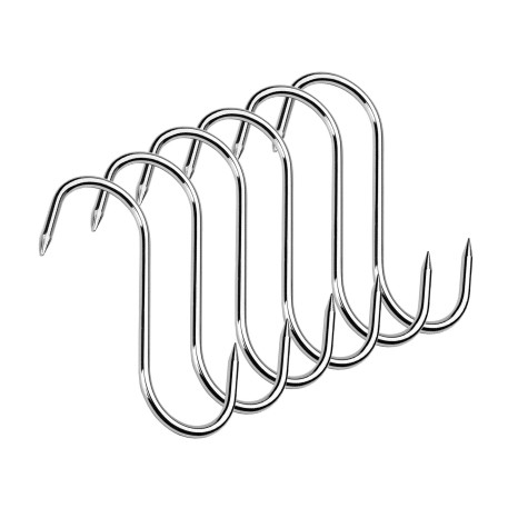 Gancho Inox 2 Pontas 12cm Pack 6 - Image product