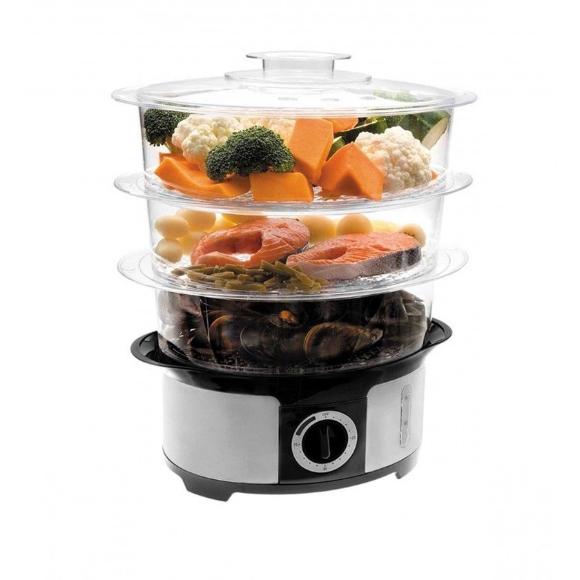 Cozedor Vapor El�trico Lacor 1000W 41X35X26.5cm
