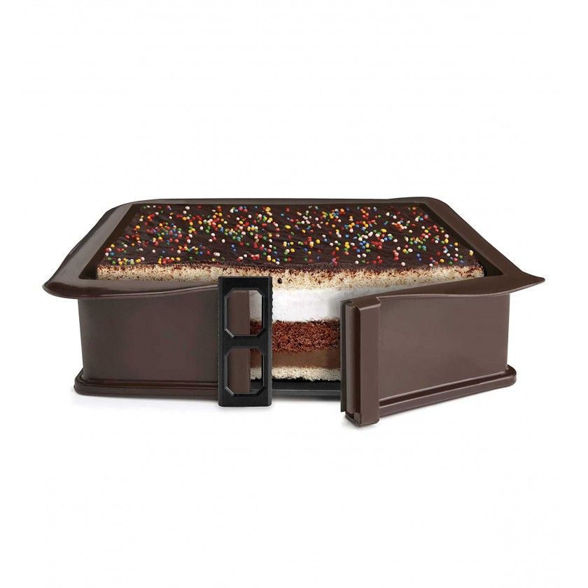 Molde Desmontável Quadrado 2500ml 25X25X7.5cm Molde Desmontável Quadrado 2500ml 25X25X7.5cm