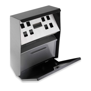 Cinzeiro Parede Inox Preto 25X35X8.5cm
