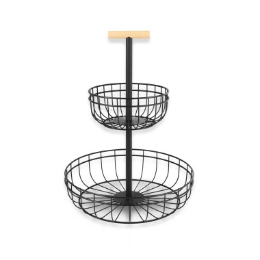 Fruteira Metal Dupla Redonda 40/24cm