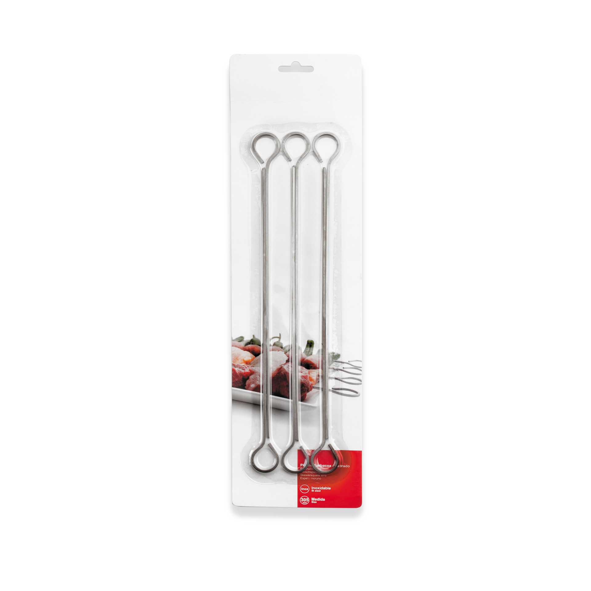 Espeto Inox Espetadas 20cm Pack 6