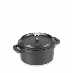 Caarola Alumnio Fundido Redondo Mini Preto 240ml 10X5cm