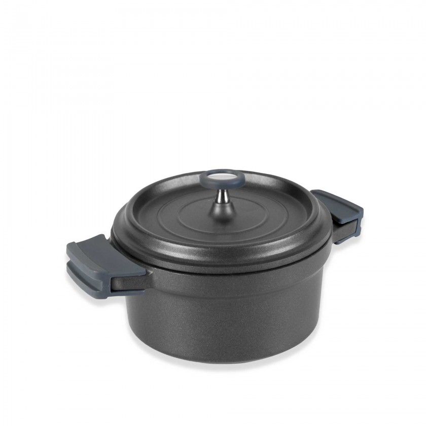 Caarola Alumnio Fundido Redondo Preto 2.4L 20X8cm